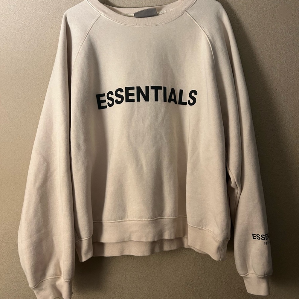 Essentials Cream Oversized Sweatshirt
